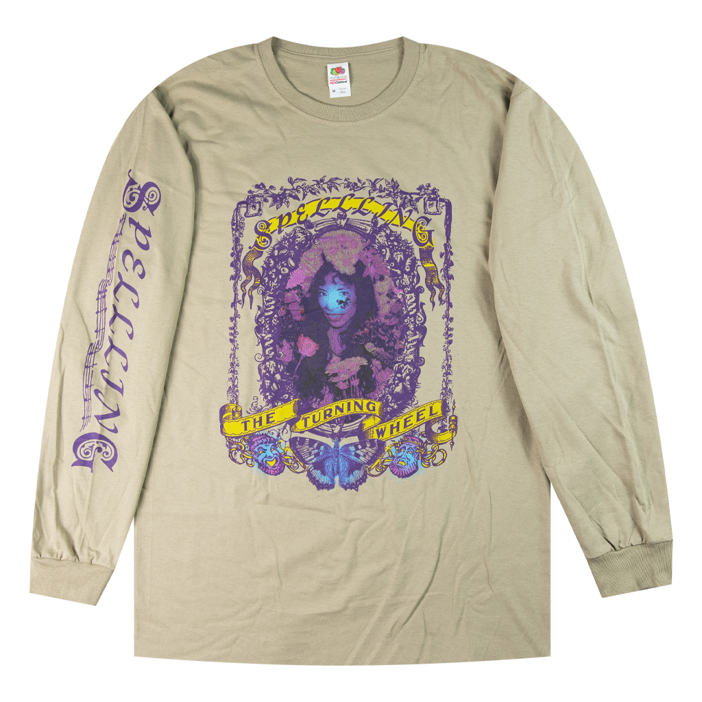 Floral Frame Khaki Long Sleeve T-Shirts, Hoodie, Sweatshirt - T-Shirt, Sweatshirt, Hoodie