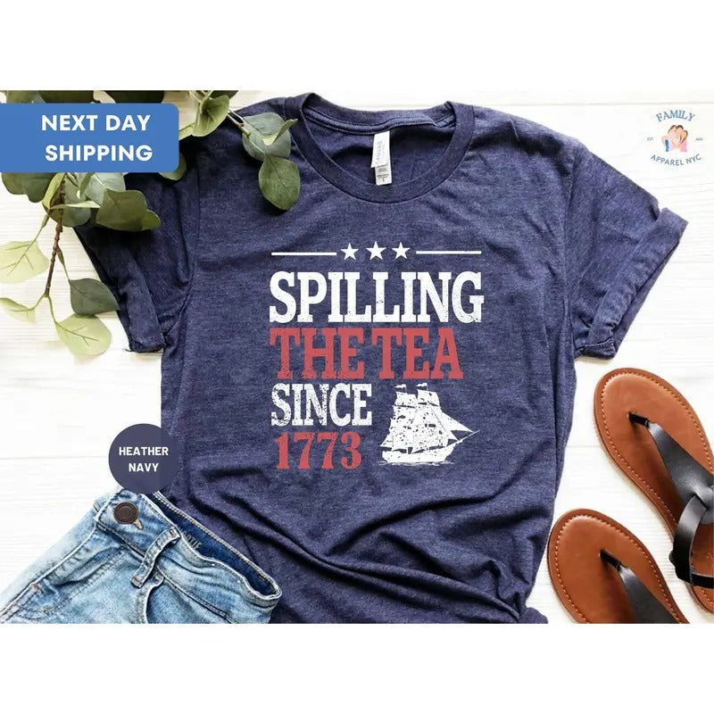 Spilling Tea Since 1773 Shirt History Teacher Funny History Teacher History Lover T-Shirts, Hoodie, Sweatshirt - T-Shirt, Sweatshirt, Hoodie