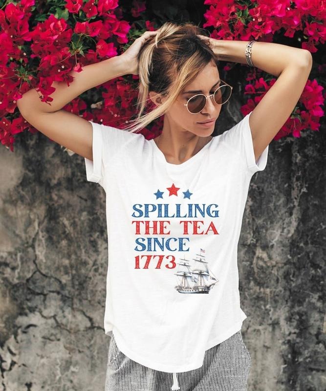 Spilling Tea Since 1773 Happy 4th July Independence Day Red White Blue Patriotic America Shirt George Washington T-Shirts, Hoodie, Sweatshirt - T-Shirt, Sweatshirt, Hoodie