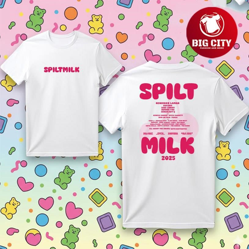 SpiltMilk 2025 Cherry Tour Two Sided Shirt Unisex T-shirt, Sweatshirt, Hoodie, Long Sleeve Tee - T-Shirt, Sweatshirt, Hoodie
