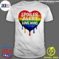 Spoiler Alert Love Wins Lgbt Heart Shirt Unisex T-shirt, Sweatshirt, Hoodie, Long Sleeve Tee - T-Shirt, Sweatshirt, Hoodie
