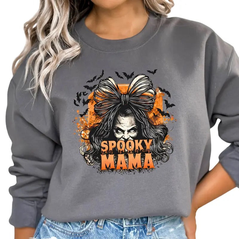Spooky Mama Halloween Scary Halloween Womenswear Casual Long Sleeves Soft Spooky T-Shirts, Hoodie, Sweatshirt - T-Shirt, Sweatshirt, Hoodie