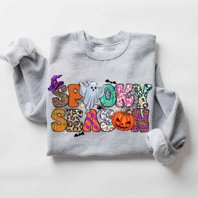 Spooky Season Ghost Adorable Ghost Halloween Favorite Ghost Themed Halloween Spooky Season Shirt T-Shirts, Hoodie, Sweatshirt - T-Shirt, Sweatshirt, Hoodie