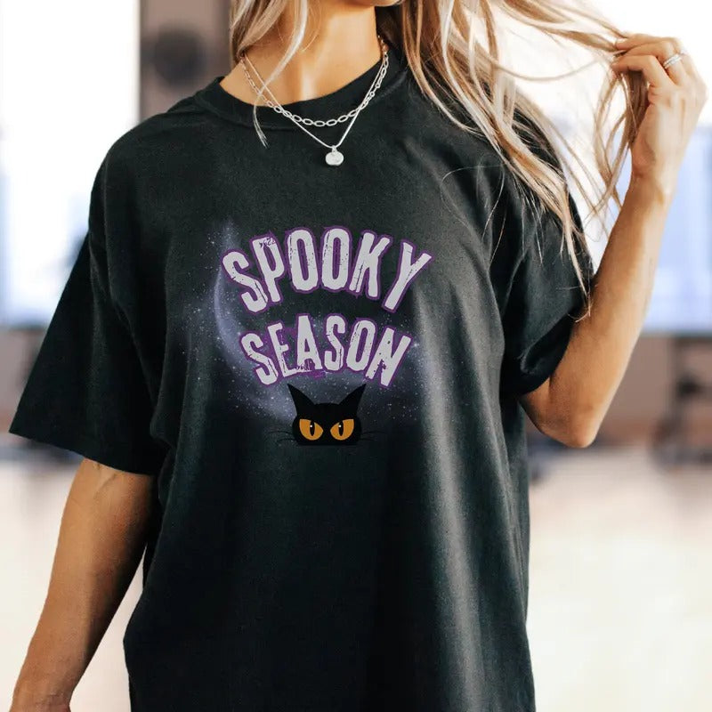 Spooky Season Halloween Black Kitty Happy Halloween S Horror Night Shirt Scary T-Shirts, Hoodie, Sweatshirt - T-Shirt, Sweatshirt, Hoodie