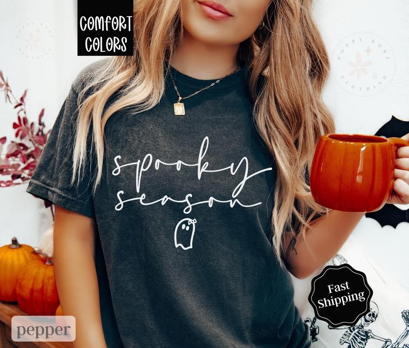 Spooky Season Shirt Comfort Colors Halloween October Shirt T-Shirts, Hoodie, Sweatshirt - T-Shirt, Sweatshirt, Hoodie