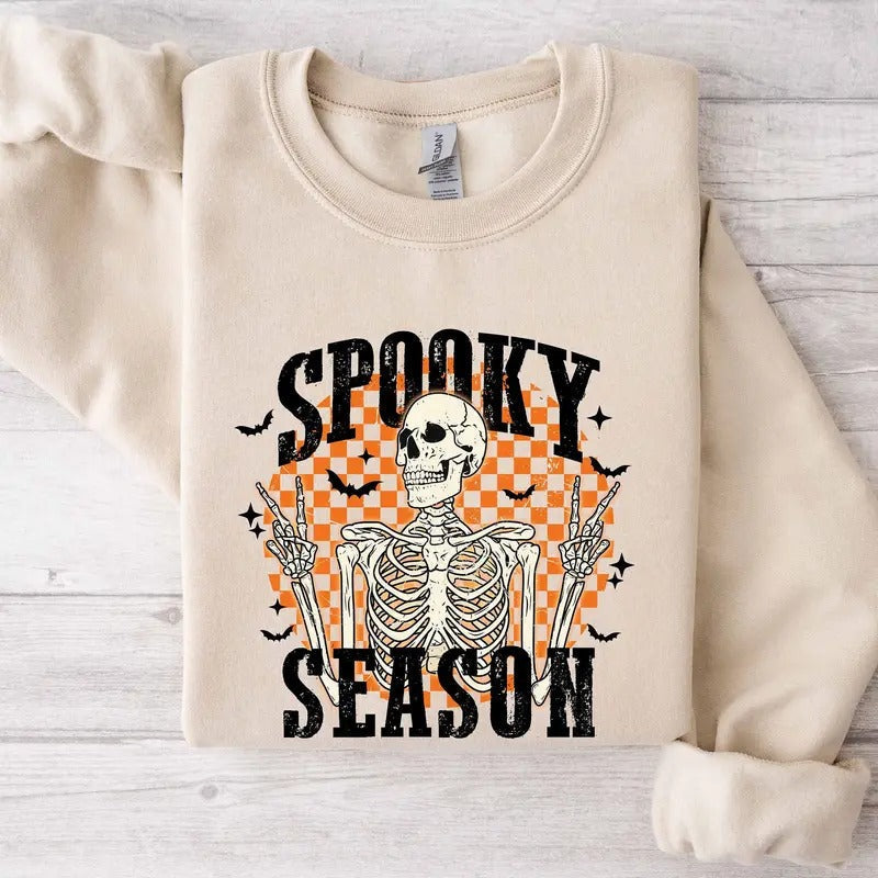 Spooky Season Retro Spooky Shirt Spooky Halloween Halloween Shirt Fall Cozy Season Shirt Cute Fall Shirt Halloween T-Shirts, Hoodie, Sweatshirt - T-Shirt, Sweatshirt, Hoodie