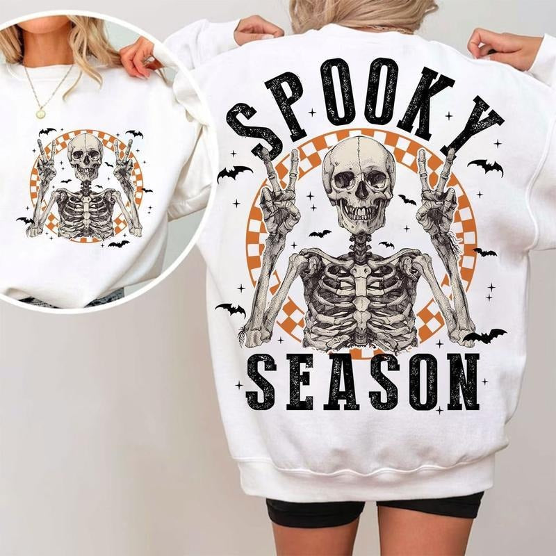 Spooky Season Halloween Shirt Happy Halloween Halloween Halloween 2024 Retro Halloween Shirt T-Shirts, Hoodie, Sweatshirt - T-Shirt, Sweatshirt, Hoodie