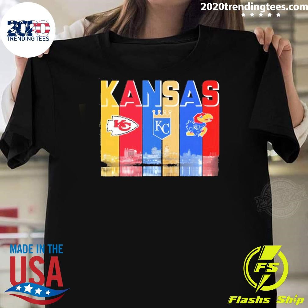Sports City Kansas Skyline Graphic Shirt Unisex T-shirt, Sweatshirt, Hoodie, Long Sleeve Tee - T-Shirt, Sweatshirt, Hoodie