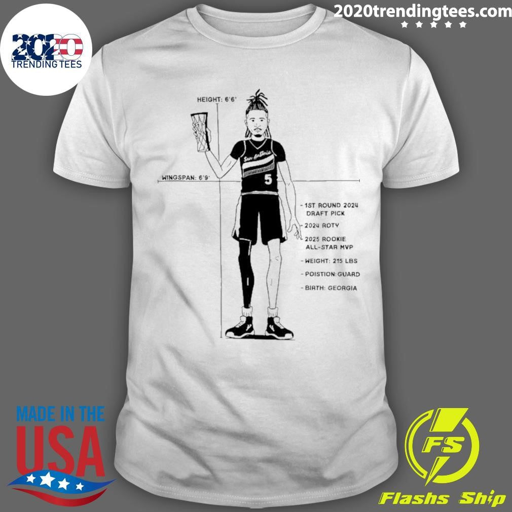 Spurs Stephon Castle 1st Round 2024 Draft Pick 2024 Roty 2025 Rookie All-star Mvp Caricature Shirt - T-Shirt, Sweatshirt, Hoodie