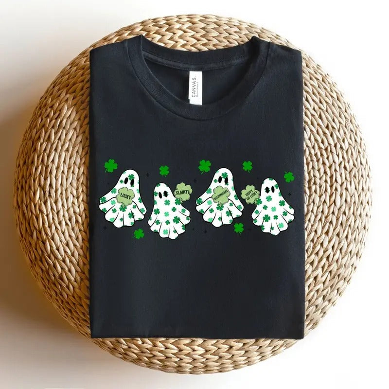 St. PatrickS Day Ghost St Patricks Day Rainbow Ghost Shirt Ghost Shamrock Ghost Shirt Lucky Hodie T-Shirts, Hoodie, Sweatshirt - T-Shirt, Sweatshirt, Hoodie