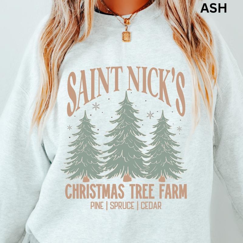St. Nick'S Tree Farm Winter Season Casual Cotton Polyester T-Shirts, Hoodie, Sweatshirt - T-Shirt, Sweatshirt, Hoodie