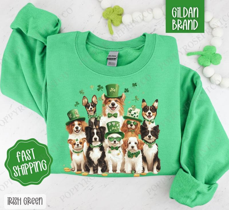 St Patrick Dogs St Patrick'S Day Dog Cute T-Shirts, Hoodie, Sweatshirt - T-Shirt, Sweatshirt, Hoodie