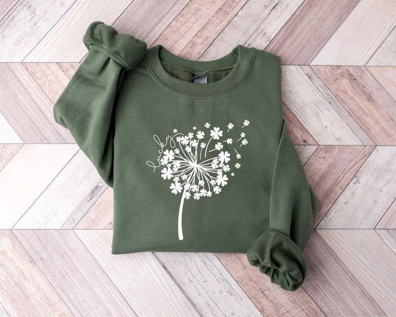 St Patricks Day Dandelion Shamrock Patrick Day Lucky Shirt Clover Shirt Dandelions Patrick Day Shirt Irish Day Shirt T-Shirts, Hoodie, Sweatshirt - T-Shirt, Sweatshirt, Hoodie