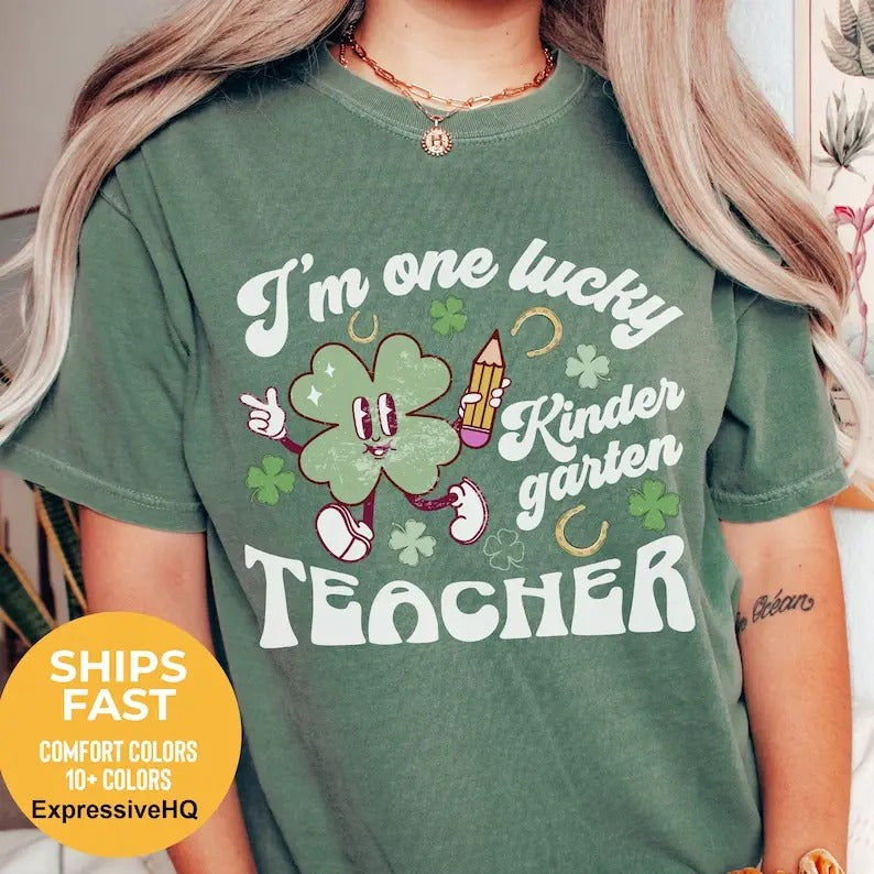 St Patricks Day Shirt Teacher St Patricks Day Kindergarten Teacher T-Shirts, Hoodie, Sweatshirt - T-Shirt, Sweatshirt, Hoodie