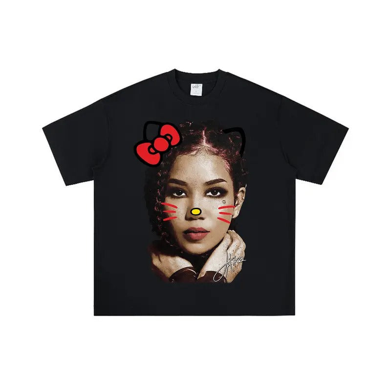 Stand Out Jhene Red Kitty Big Face T-Shirts, Hoodie, Sweatshirt - T-Shirt, Sweatshirt, Hoodie