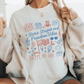 Stars Stripes Freedom Fourth July Shirt Cute Doodle 4th July Shirt Patriotic Independence Day T-Shirts, Hoodie, Sweatshirt - T-Shirt, Sweatshirt, Hoodie
