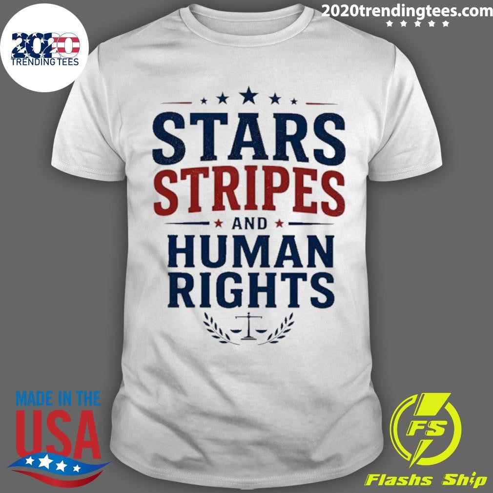 Stars Stripes And Human Rights Graphic Shirt Unisex T-shirt, Sweatshirt, Hoodie, Long Sleeve Tee - T-Shirt, Sweatshirt, Hoodie