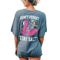 Stay Salty Salty Skeleton Comfort Colors Beach Salty Funny Skeleton Beach Beach Trip Shirt Vacation Cruise Family Vacation Cotton Fabric Top Womenswear Collar Soft Traditional T-Shirts, Hoodie, Sweatshirt - T-Shirt, Sweatshirt, Hoodie