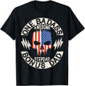 Stepdad Stepdad One Badass Bonus Stepdad Step Dad Casual Cotton Menswear Top T-Shirts, Hoodie, Sweatshirt - T-Shirt, Sweatshirt, Hoodie