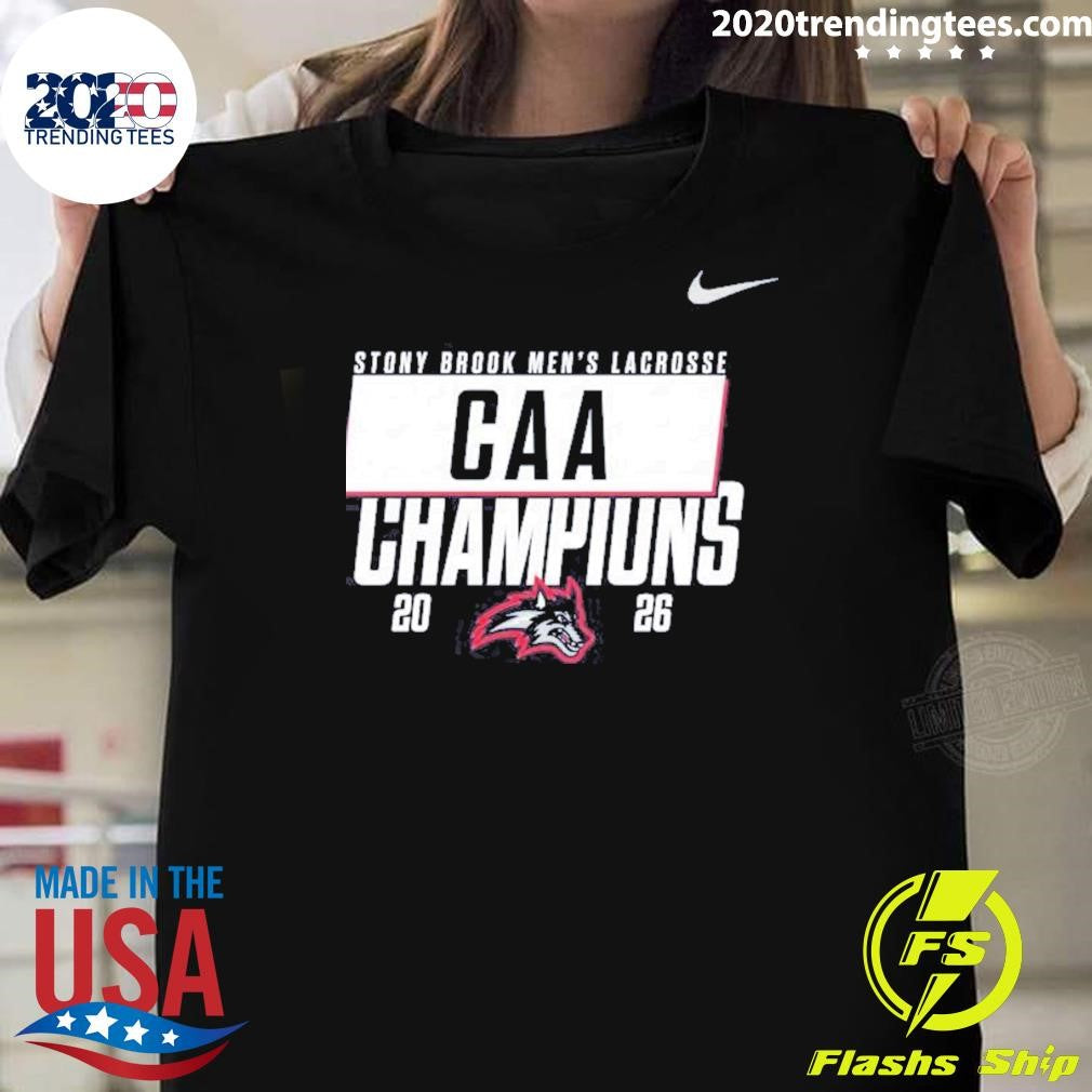 Stony Brook Seawolves 2026 CAA Mens Lacrosse Champions Shirt Unisex T-shirt, Sweatshirt, Hoodie, Long Sleeve Tee - T-Shirt, Sweatshirt, Hoodie