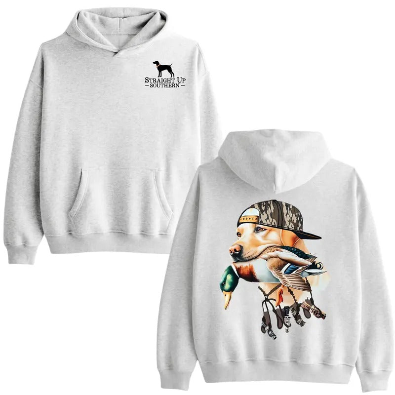 Straight Up Southern Bold Black Hunting Dog Duck Outdoorsmen Waterfowl Hunters Adventure Menswear T-Shirts, Hoodie, Sweatshirt - T-Shirt, Sweatshirt, Hoodie