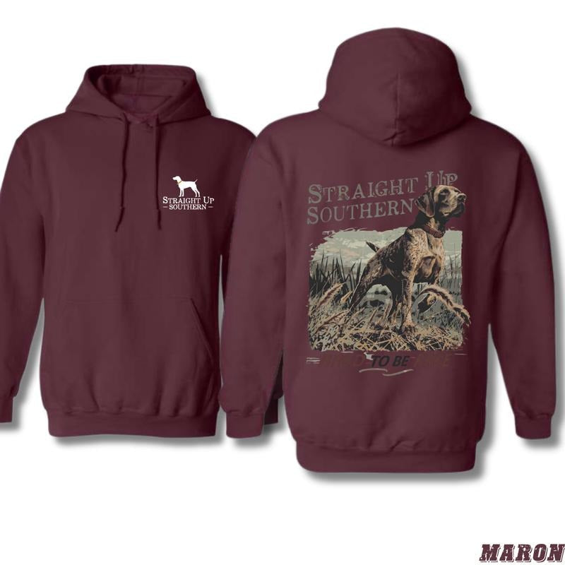 Straight Up Southern Camo Country Bred Be Free Hunting Dog Country Boy Outdoor Enthusiasts Comfortable Durable Menswear . Tops Underwear T-Shirts, Hoodie, Sweatshirt - T-Shirt, Sweatshirt, Hoodie