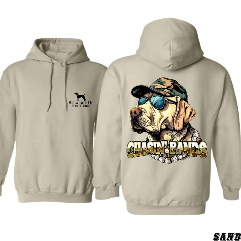 Straight Up Southern Chasin' Bands Cool Hunting Dog Graphics Camo Country Boy Outdoor Enthusiasts Dog Lovers Everyday Comfort Adventure Ready Menswear Tops T-Shirts, Hoodie, Sweatshirt - T-Shirt, Sweatshirt, Hoodie