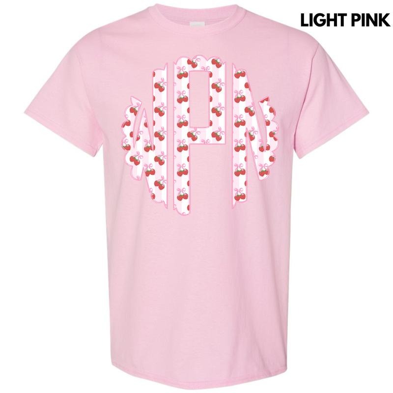 Strawberry Stripe Monogram Gildan Short Sleeve 'NLB' T-Shirts, Hoodie, Sweatshirt - T-Shirt, Sweatshirt, Hoodie