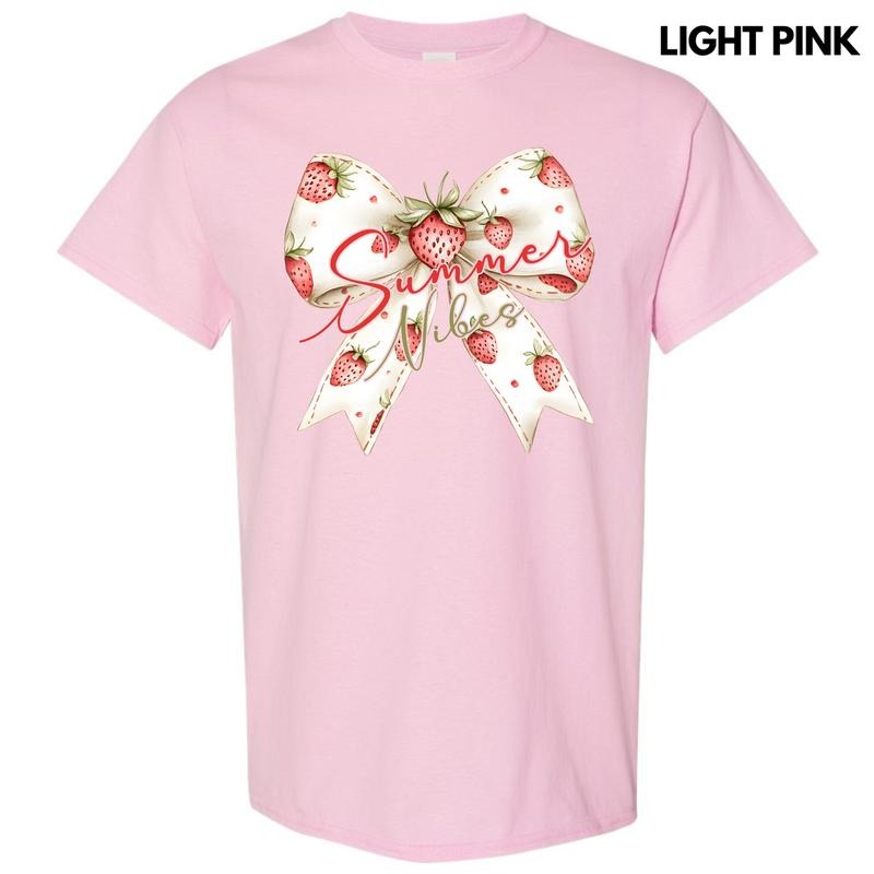 Strawberry Summer Bow Gildan Short Sleeve 'NLB' T-Shirts, Hoodie, Sweatshirt - T-Shirt, Sweatshirt, Hoodie
