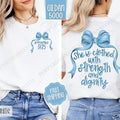 Strength Dignity Gildan Coquette Bow Religious Plus Size Christian Shirt T-Shirts, Hoodie, Sweatshirt - T-Shirt, Sweatshirt, Hoodie