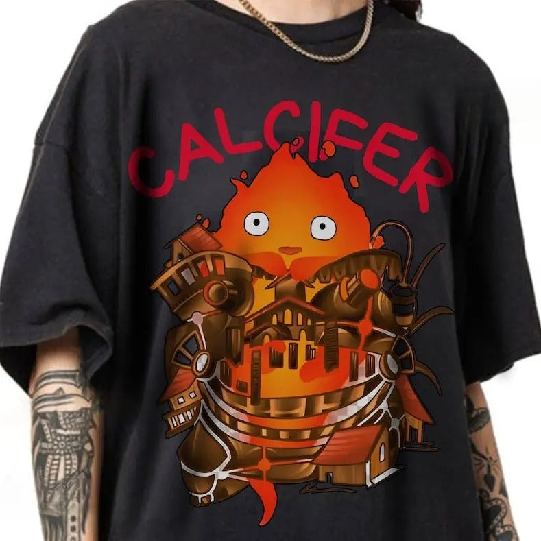 Studio Ghibli Shirt Calcifer Calcifer Shirt Anime Ghibli Anime Fan Ghibli Calcifer Anime Shirt Comfort Colors T-Shirts, Hoodie, Sweatshirt - T-Shirt, Sweatshirt, Hoodie