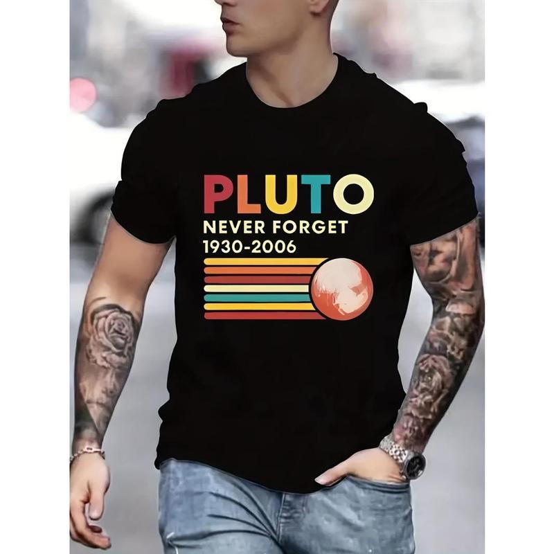 Pluto Print Soft Breathable Slightly Stretchy Round Neck Comfortable Casual Streetwear Summer Fall Seasons Made USA T-Shirts, Hoodie, Sweatshirt - T-Shirt, Sweatshirt, Hoodie