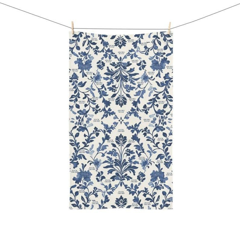 Subtle F*Ck Trump Toile Hand Towel Funny Political Home Decor Toile De Jouy Kitchen Towel Hostess FDT Towel Sarcastic Liberal T-Shirts, Hoodie, Sweatshirt - T-Shirt, Sweatshirt, Hoodie
