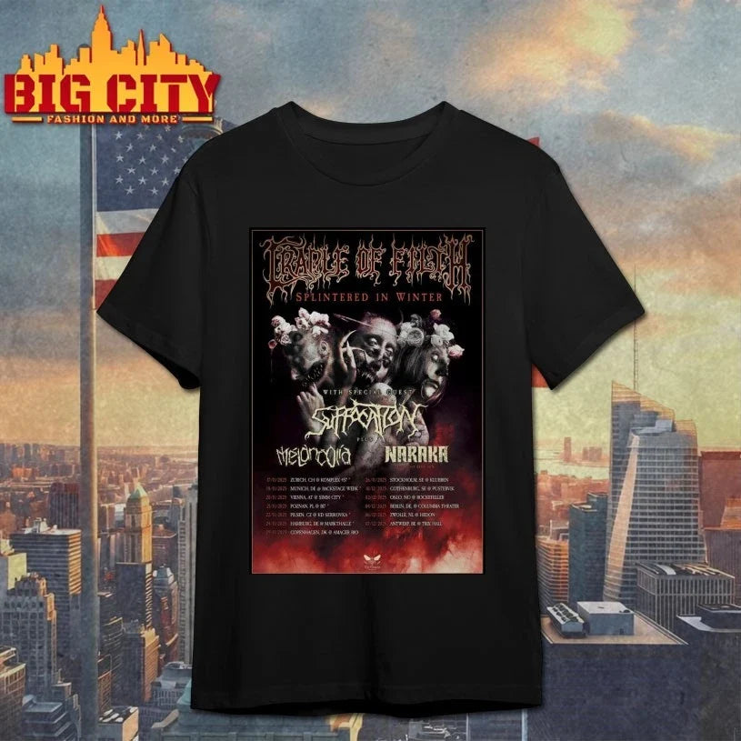 Suffocation Splintered In Winter Tour 2025 Poster shirt Unisex T-shirt, Sweatshirt, Hoodie, Long Sleeve Tee - T-Shirt, Sweatshirt, Hoodie
