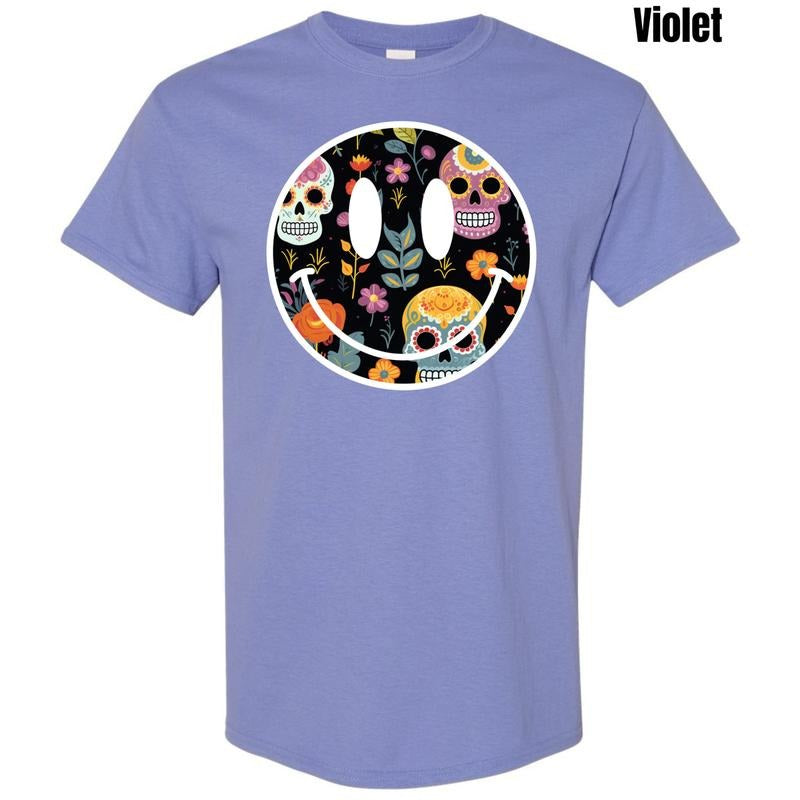 Sugar Skull Happy Face Gildan Short Sleeve 'NLB' T-Shirts, Hoodie, Sweatshirt - T-Shirt, Sweatshirt, Hoodie