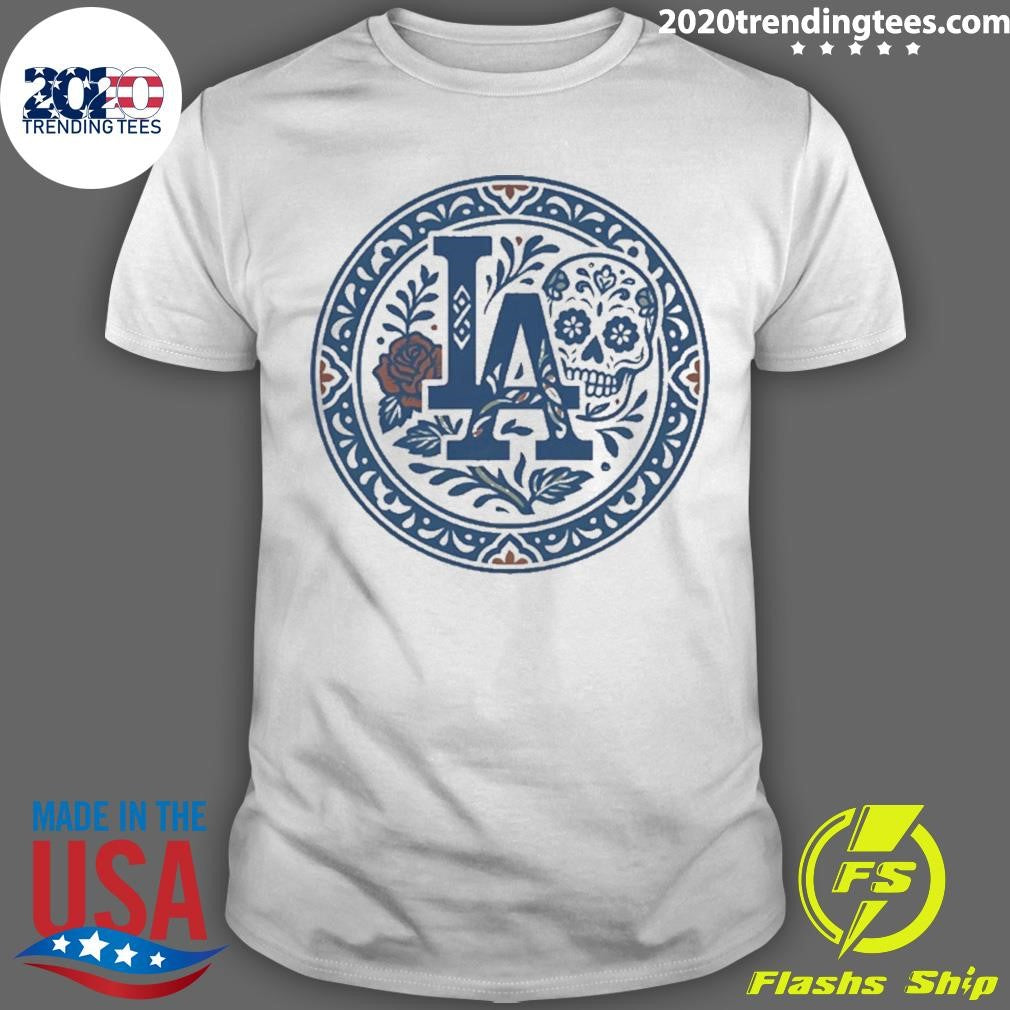 Sugar Skull Heritage Los Angeles Dodgers Shirt Unisex T-shirt, Sweatshirt, Hoodie, Long Sleeve Tee - T-Shirt, Sweatshirt, Hoodie