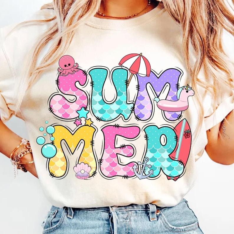 Summer Brushstroke Retro Coquette Beach Hello Checkered T Shirtstyle{N002}2 T-Shirts, Hoodie, Sweatshirt - T-Shirt, Sweatshirt, Hoodie