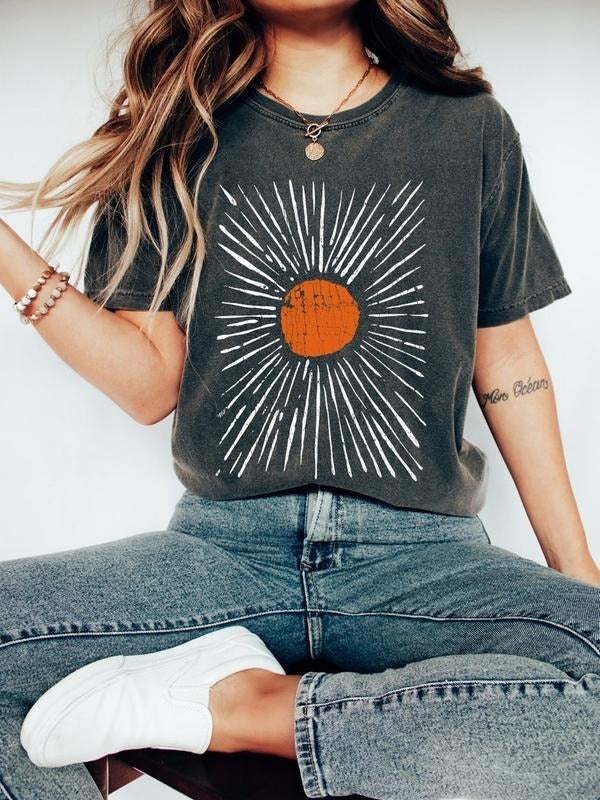 Sunburst Vintage Dyed Boho Vintage Spring T-Shirts, Hoodie, Sweatshirt - T-Shirt, Sweatshirt, Hoodie