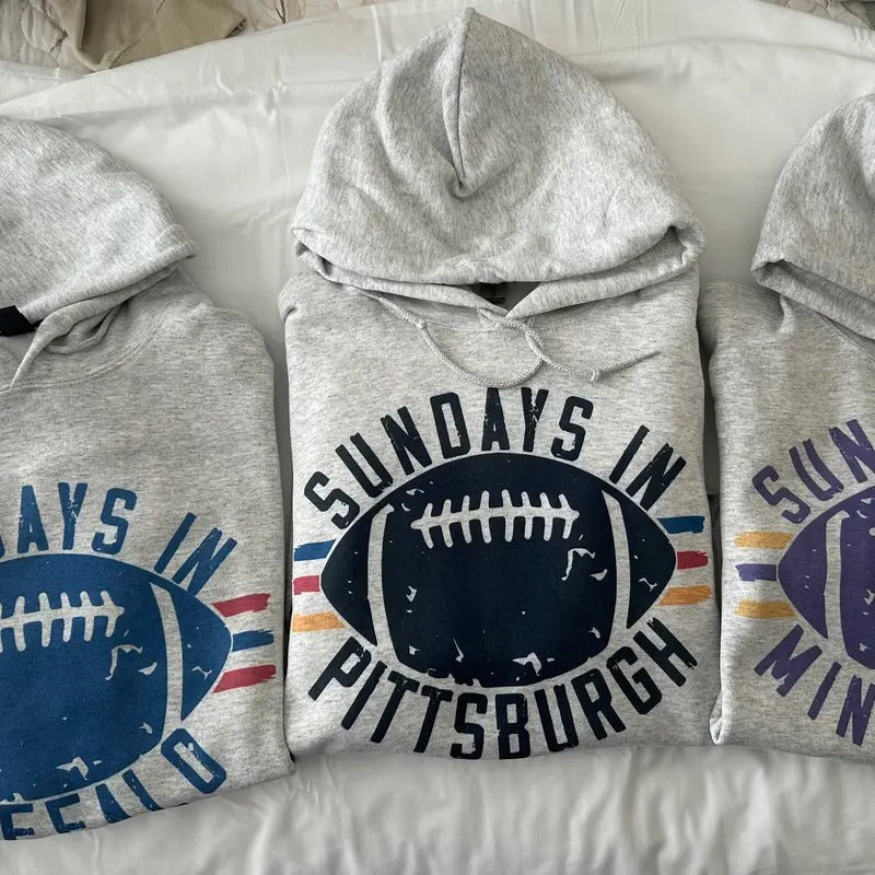 Sundays Your City Football Ash Gray S 5XL 8 Oz. 50% Cotton 50% Polyester Spandex T-Shirts, Hoodie, Sweatshirt - T-Shirt, Sweatshirt, Hoodie