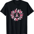Sunflower Pink Breast Cancer Awareness Warrior Cotton Short Sleeve Size S 5XL T-Shirts, Hoodie, Sweatshirt - T-Shirt, Sweatshirt, Hoodie