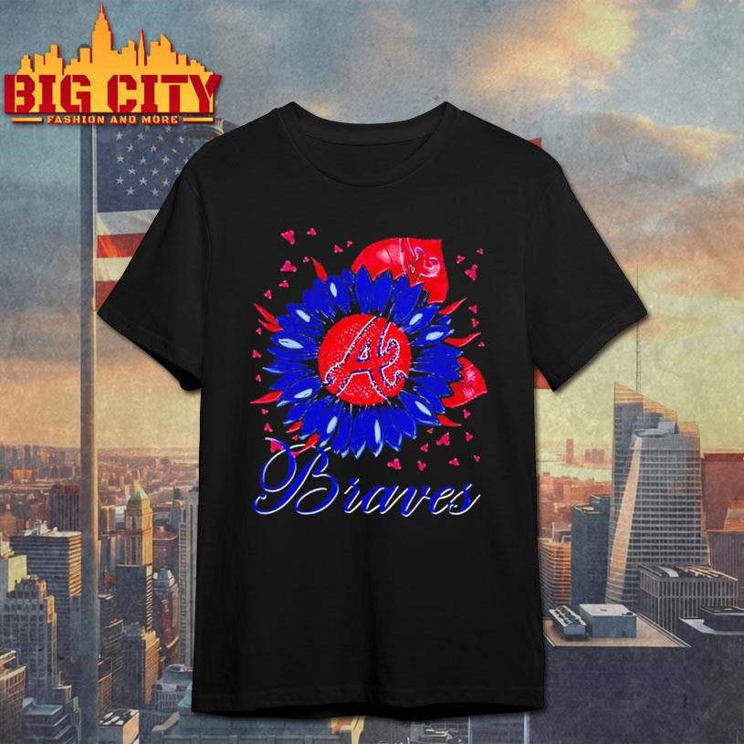 Sunflower X Atlanta Braves Baseball Logo Shirt Unisex T-shirt, Sweatshirt, Hoodie, Long Sleeve Tee - T-Shirt, Sweatshirt, Hoodie