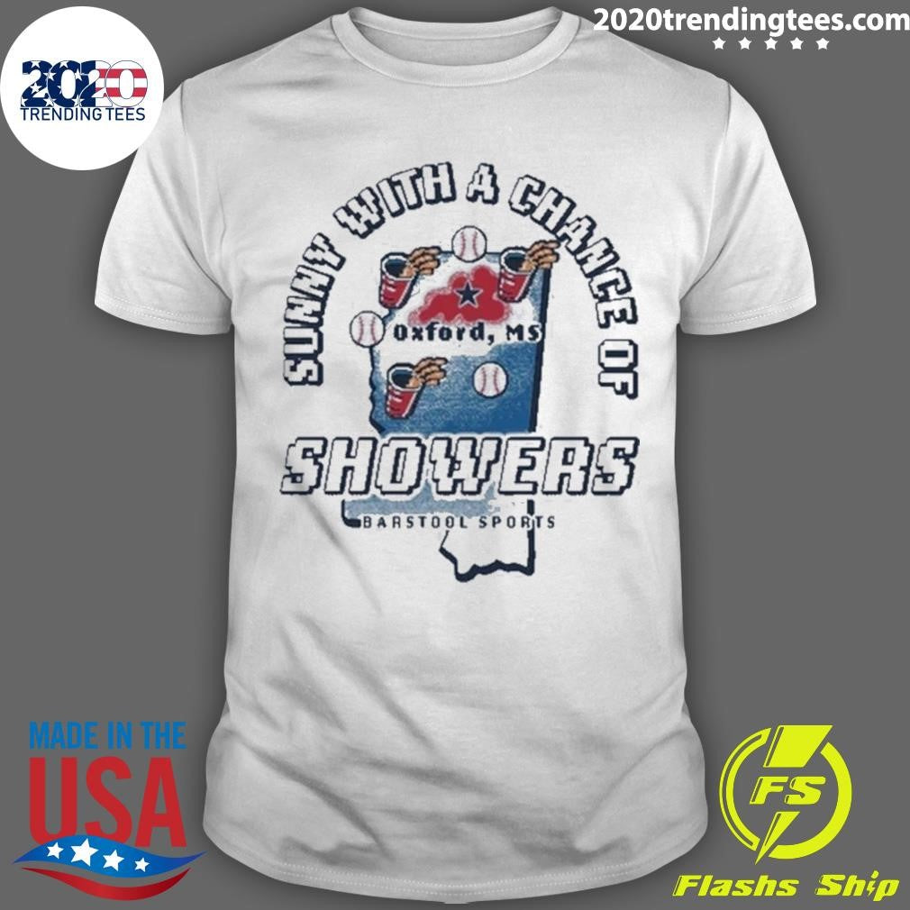 Sunny With A Chance Of Showers Oxford, MS Barstool U Chance of Showers Pocket Tee Shirt Unisex T-shirt, Sweatshirt, Hoodie, Long Sleeve Tee - T-Shirt, Sweatshirt, Hoodie