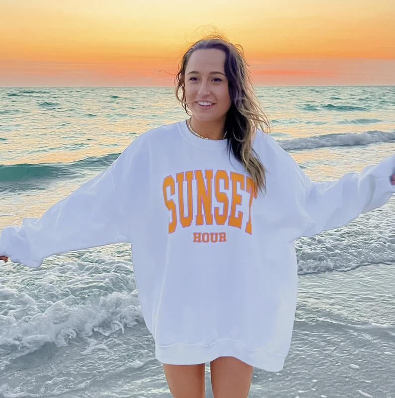 Sunset Hour Cotton Womenswear Fit T-Shirts, Hoodie, Sweatshirt - T-Shirt, Sweatshirt, Hoodie