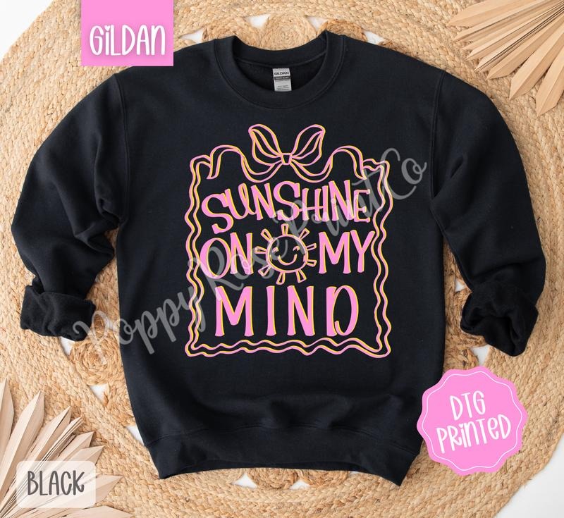 Sunshine My Mind Cute Summer Girly Beach T-Shirts, Hoodie, Sweatshirt - T-Shirt, Sweatshirt, Hoodie