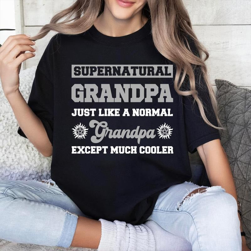 Supernatural Grandpa Shirt Supernatural Cotton Full Colors Full Sizes Casual Smooth T-Shirts, Hoodie, Sweatshirt - T-Shirt, Sweatshirt, Hoodie