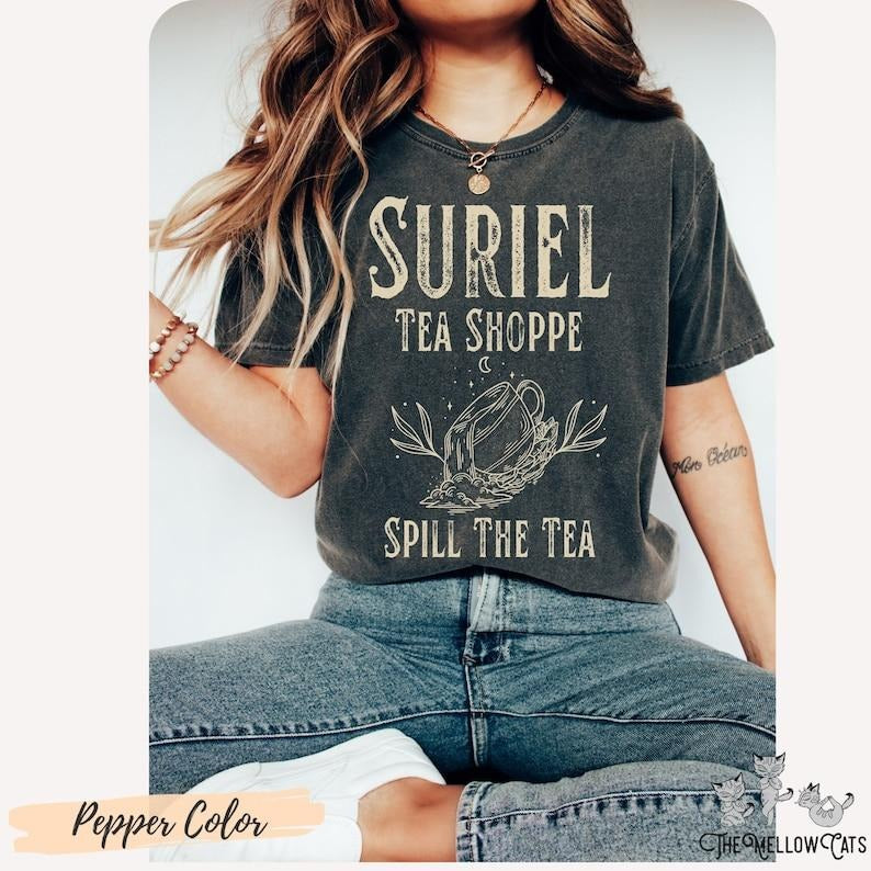 Suriel Tea Co Shirt Acotar OFFICIAL LICENSE Sarah J. Maas Sjm Court Thorns Roses Velaris Gift3 T-Shirts, Hoodie, Sweatshirt - T-Shirt, Sweatshirt, Hoodie