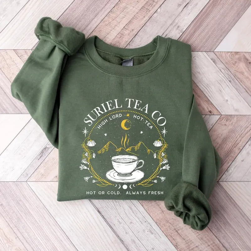 Suriel Tea Co SweatshirtShirt Book Lover Court Thorns Roses Reader T-Shirts, Hoodie, Sweatshirt - T-Shirt, Sweatshirt, Hoodie