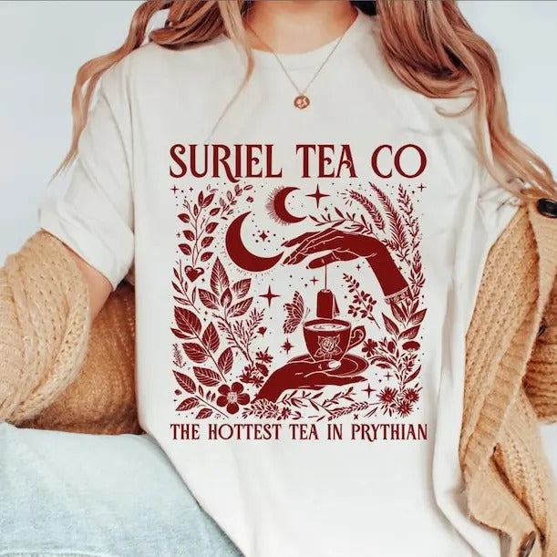Suriel Tea Co ACOTAR Suriel Tea Shirt Velaris Court Thorns Roses Shirt SJM Bookish Shirt Book Lover T-Shirts, Hoodie, Sweatshirt - T-Shirt, Sweatshirt, Hoodie