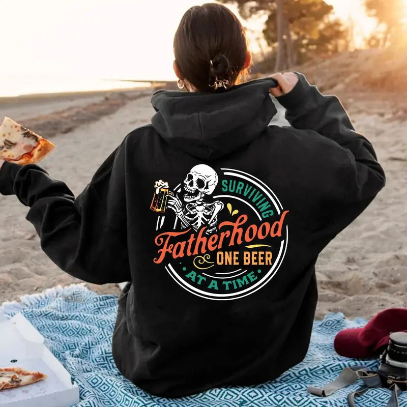 Surviving Fatherhood One Beer Time Funny Father Drinking Husband Dad T-Shirts, Hoodie, Sweatshirt - T-Shirt, Sweatshirt, Hoodie