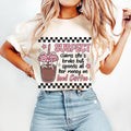 Suspect Claims Iced Coffee Retro Checkered Sarcastic Pink Coquette T-Shirts, Hoodie, Sweatshirt - T-Shirt, Sweatshirt, Hoodie
